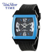 UniSilver TIME Women's Black/Blue Analog Rubber Watch KW1044-5102