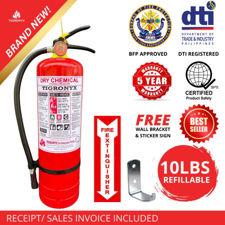Fire Extinguisher 10lbs ABC Dry Chemical Refillable