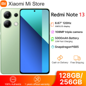 Xiaomi Redmi Note 13 Global Version Snapdragon® 685 Smartphone 108MP camera 120Hz 6.67"AMOLED display 33W charging