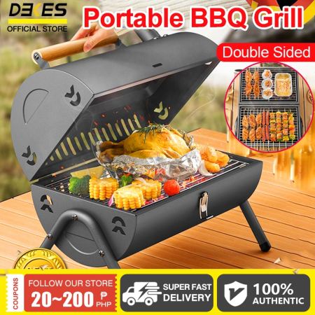 DEKES Dimeshy Charcoal BBQ Grill for Outdoor Cooking