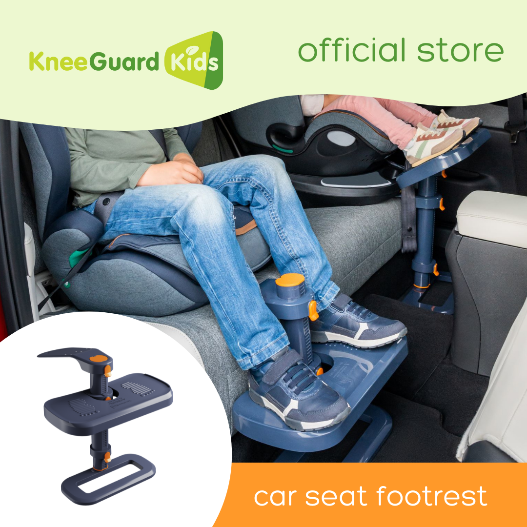 [KneeGuardKids3] Car Seat Footrest Booster Seat Footrest (Grey)