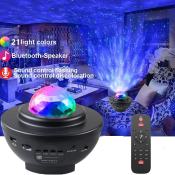 Galaxy Star Projector Bluetooth Speaker Night Light with Remote