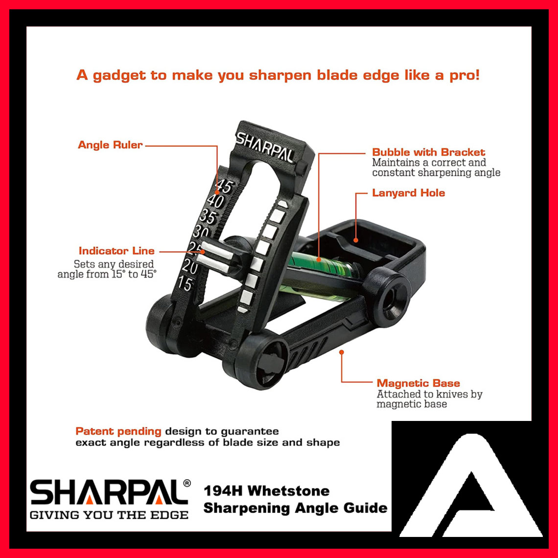 SHARPAL 194H Whetstone Knife Blade Sharpener Sharpening Stone