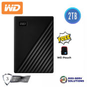 WD My Passport 2TB Portable Hard Drive with FREE Pouch
