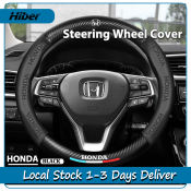 Honda Leather Anti-Slip Steering Wheel Cover for City, Civic