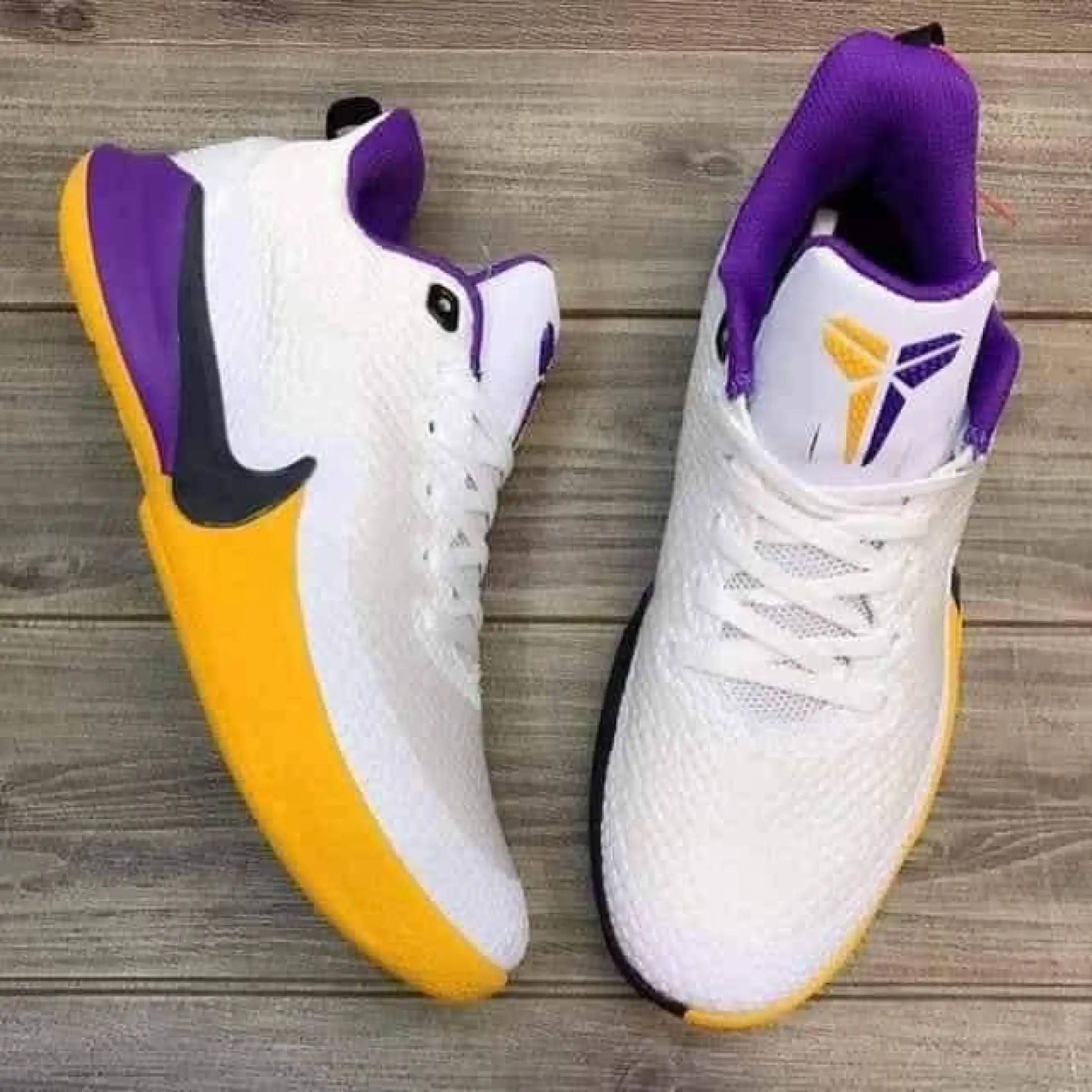 kobe bryant white and purple shoes