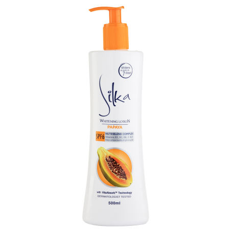 Silka Whitening Lotion Papaya SPF6 500ml