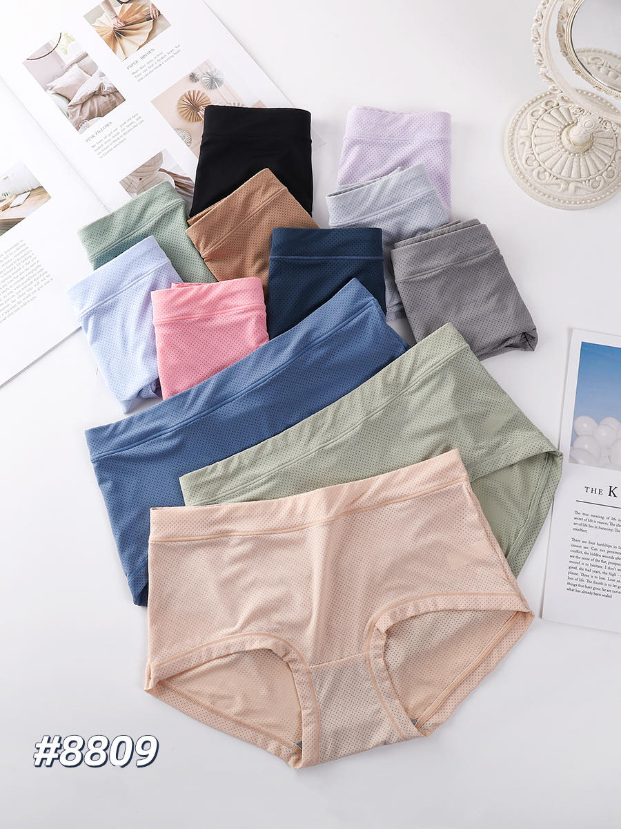 3PCS/PACK Ice Silk Design Seamless Panties Plus Size High Waist Panty For Women Onsale#8809