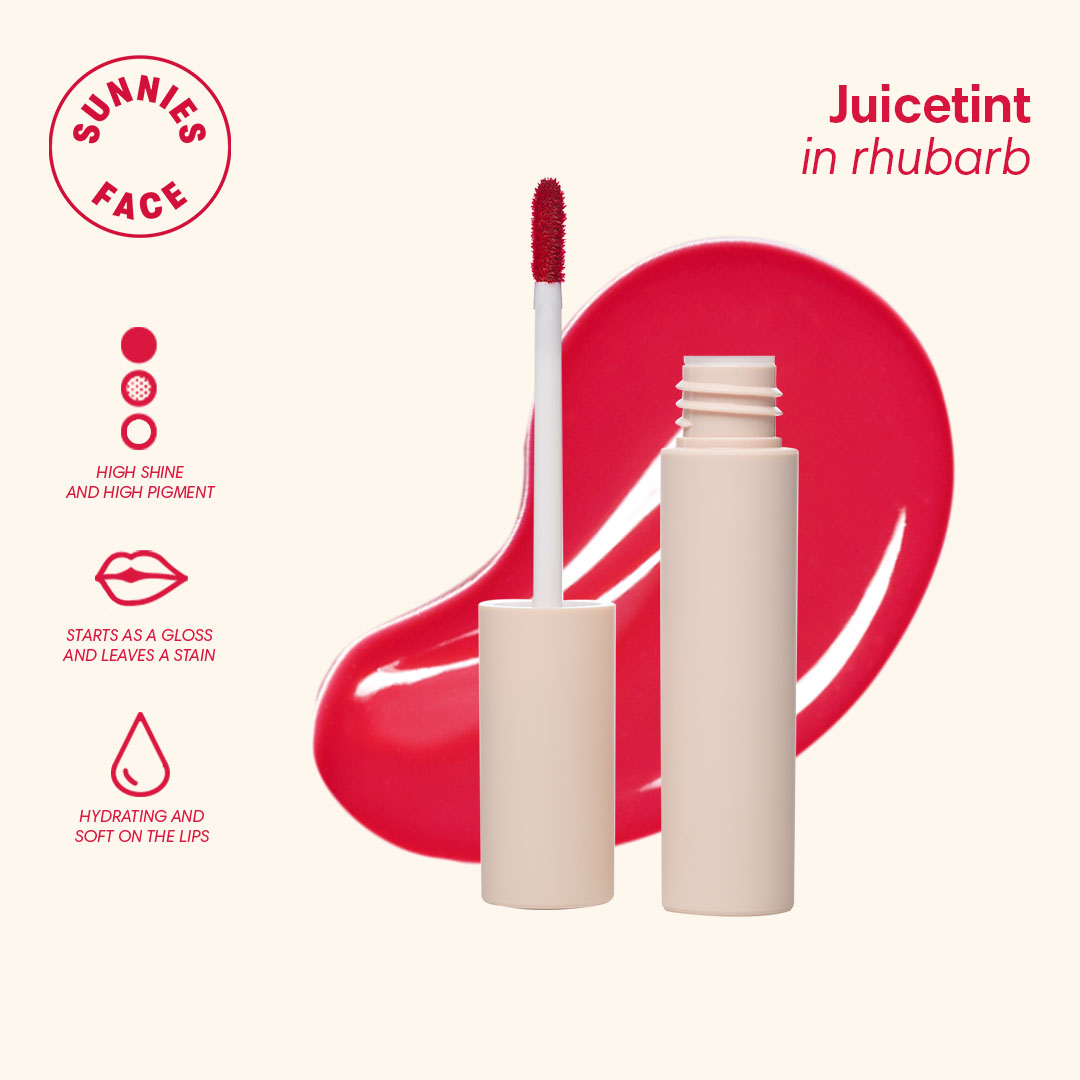 Discount on Sunnies Face  shoes - SKU: Sunnies Face Juicetint [Hydrating Soft Lip Tint] (Rhubarb)