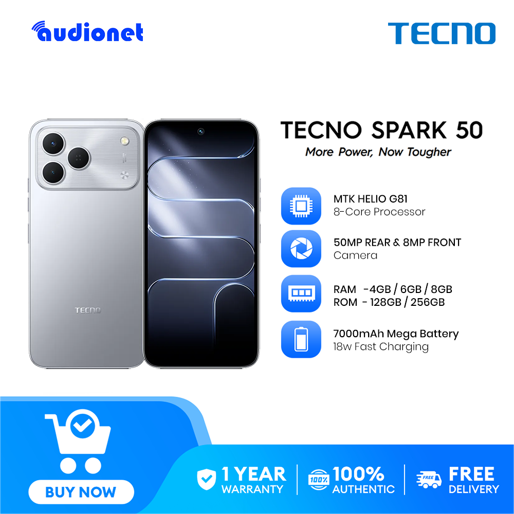 TECNO Spark 50 4G Smartphone (4/256GB) / Helio G81 Processor / 6.78" 120Hz Smooth Display / 7000mAh Mega Battery / 18W Fast Charging / 50MP AI Camera - Image 4
