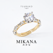 Mikana Two Tone Gold Plated Tsuruko Ring for Women