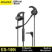 Awei ES-180i In-Ear Gaming Earphones with Mic - HiFi Stereo