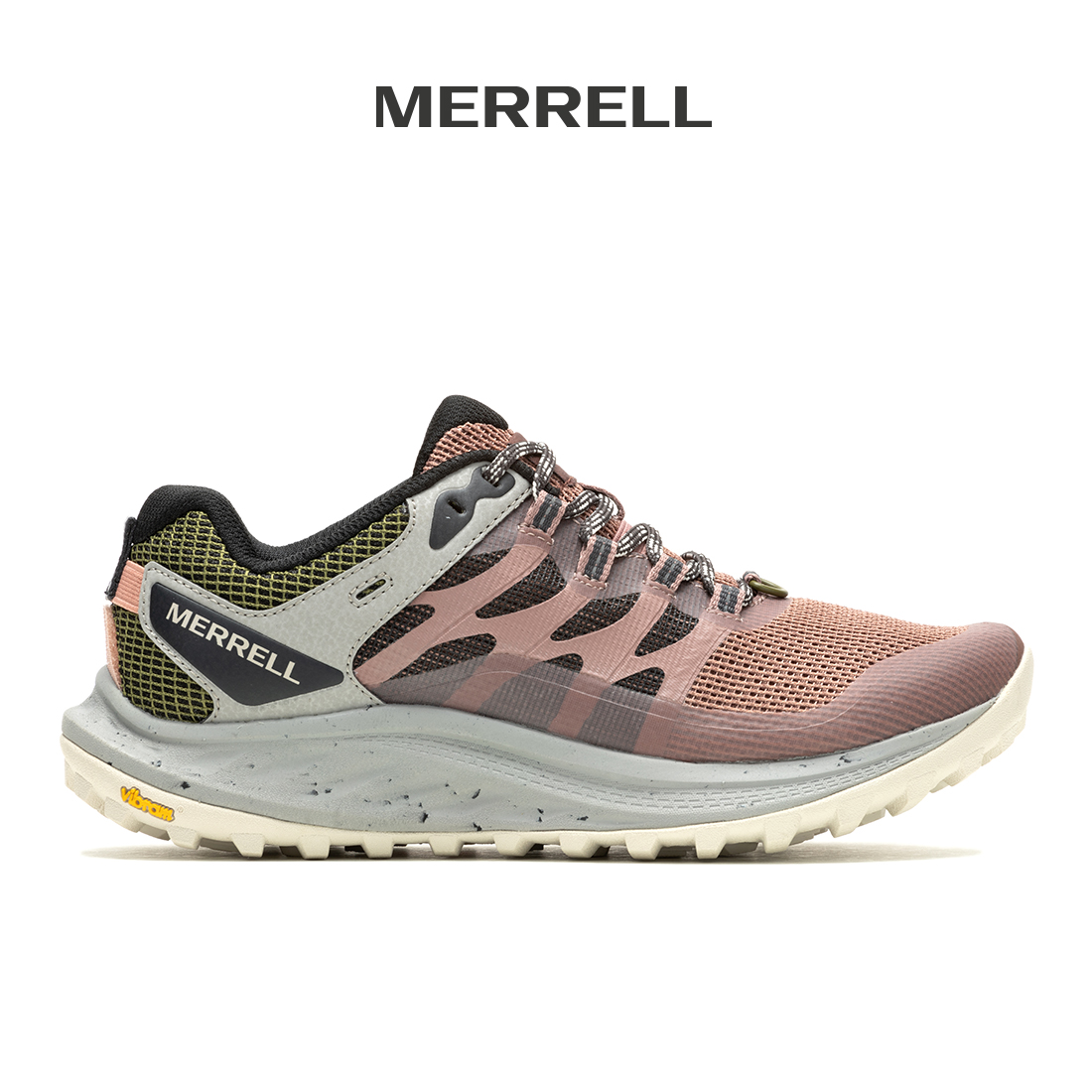 Discount on Merrell  shoes - SKU: Antora 3 -Burlwood/Avocado Womens Trail Running Shoes