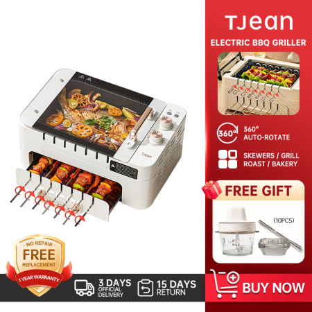 TJean Smokeless Electric Barbecue Grill