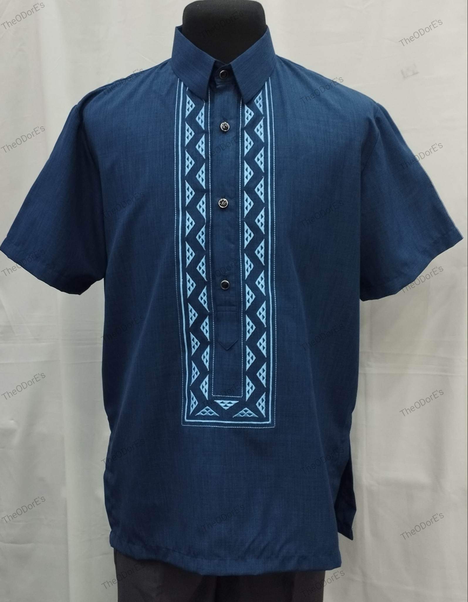 polo barong blue