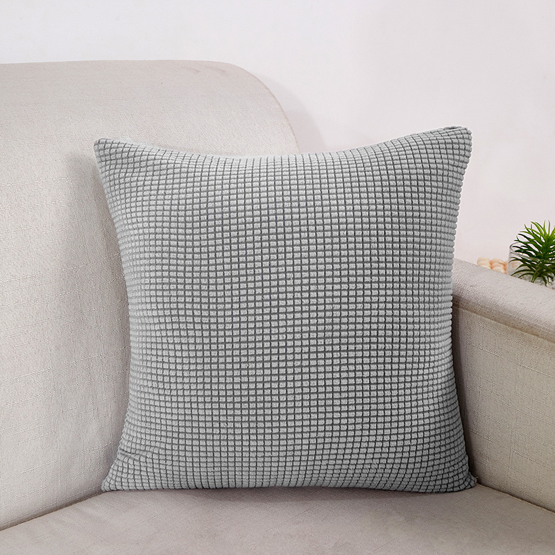 Product photo of Plain Plush Pillow Cover, 45 cm (choose red or dark green) from its Lazada listing
