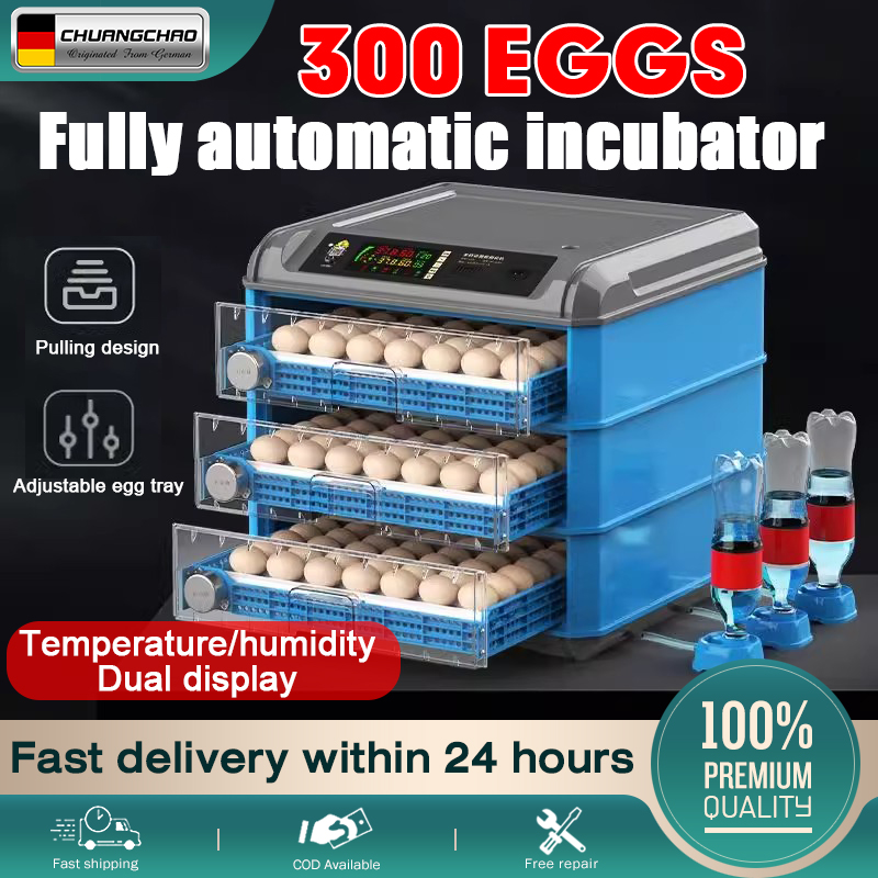 CHUANGCHAO 300 egg incubator fully automatic Drawer type incubator All-in-one hatching temperature humidity