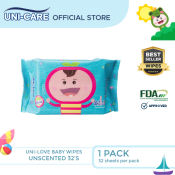 UniLove Unscented Baby Wipes 32's Pack of 1