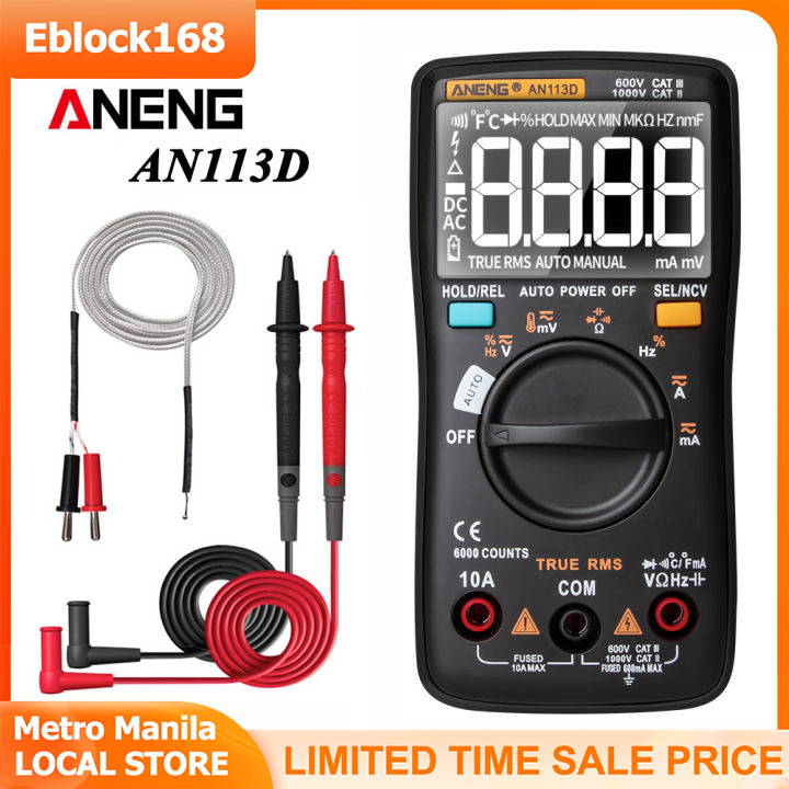 ANENG AN113D Digital Multimeter - Auto Ranging Transistor Tester