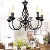 Rustic European Wrought Iron Chandelier - Brand: N/A