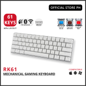 RK Royal Kludge RK61 60% Mechanical Keyboard, White Backlit