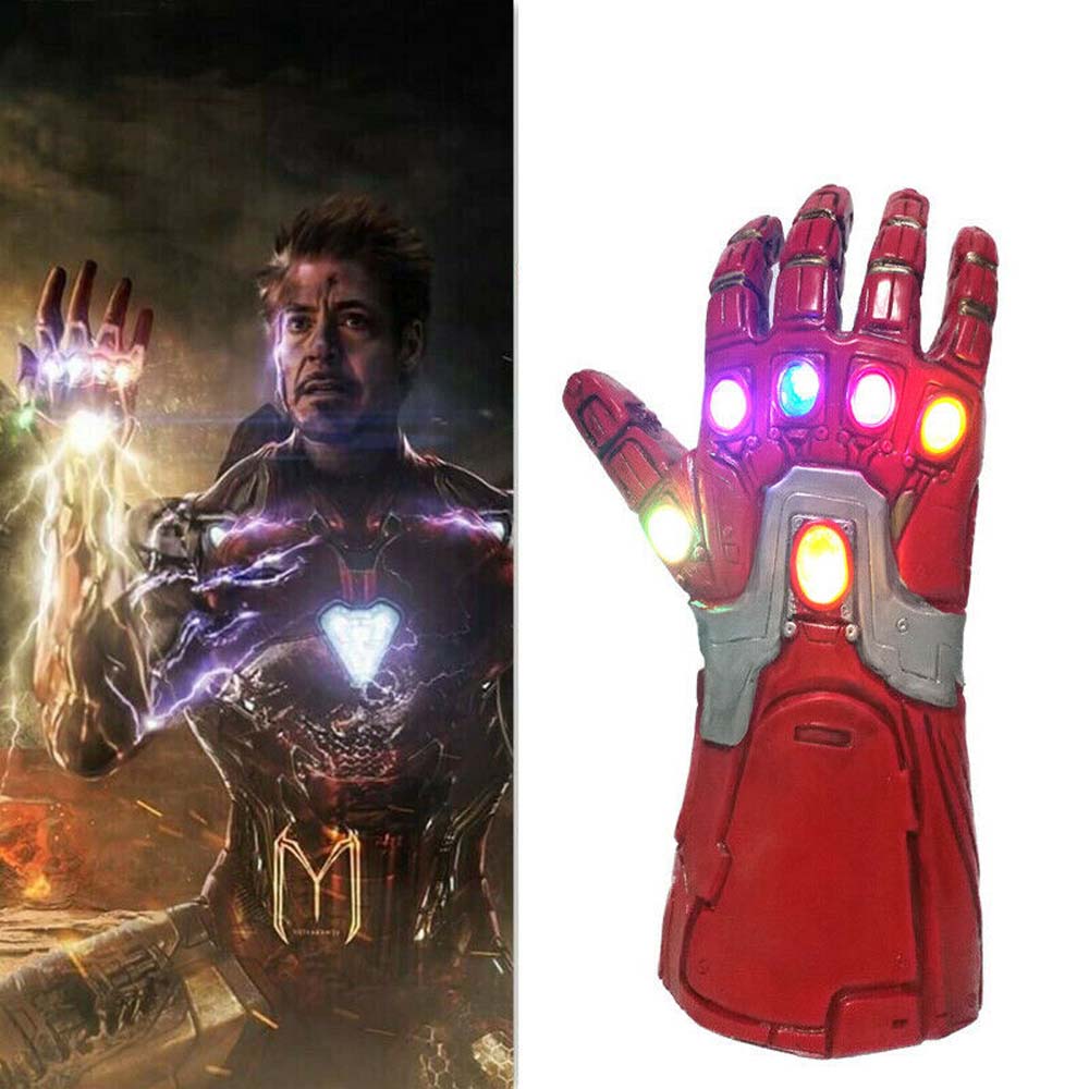 Adult Kids Iron Man Thanos Gauntlet Infinity War Gloves With LED For  Halloween Festival Birthday Gift