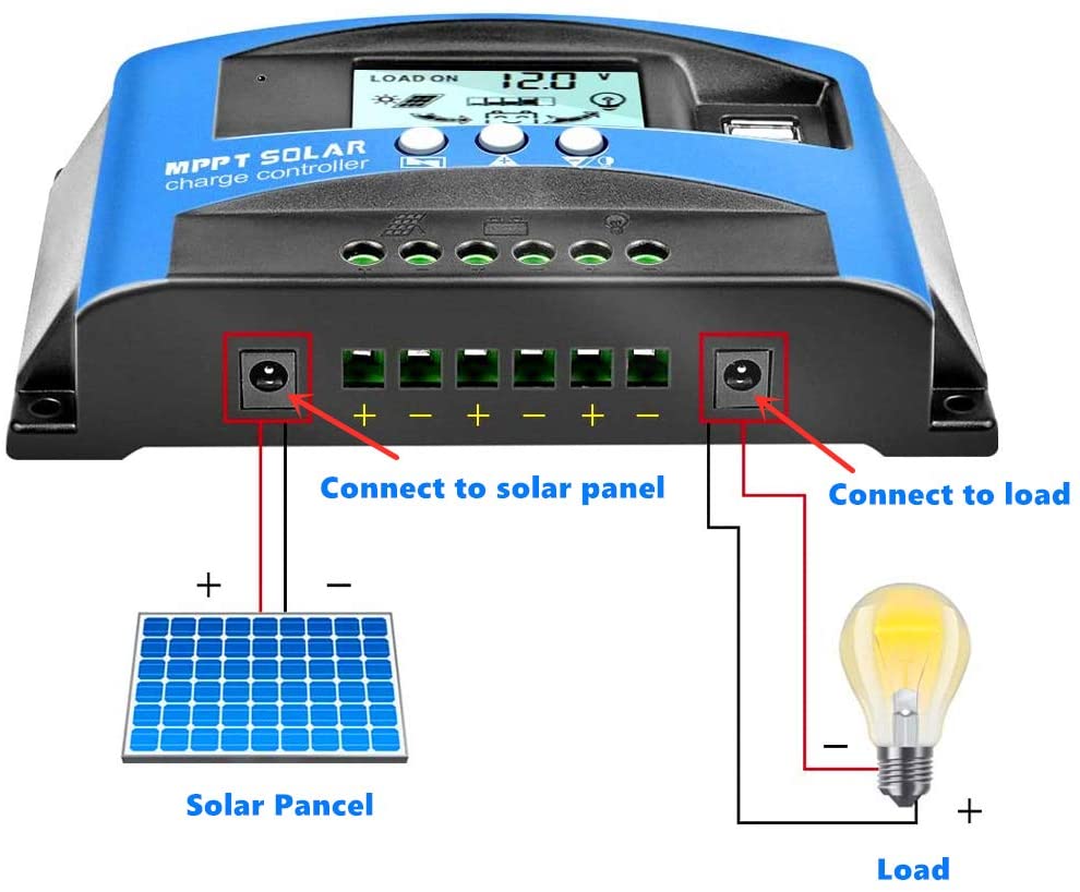Y&H MPPT 100A Solar Charge Controller - 12V/24V Auto Tracking With LCD Display & Dual USB Ports
