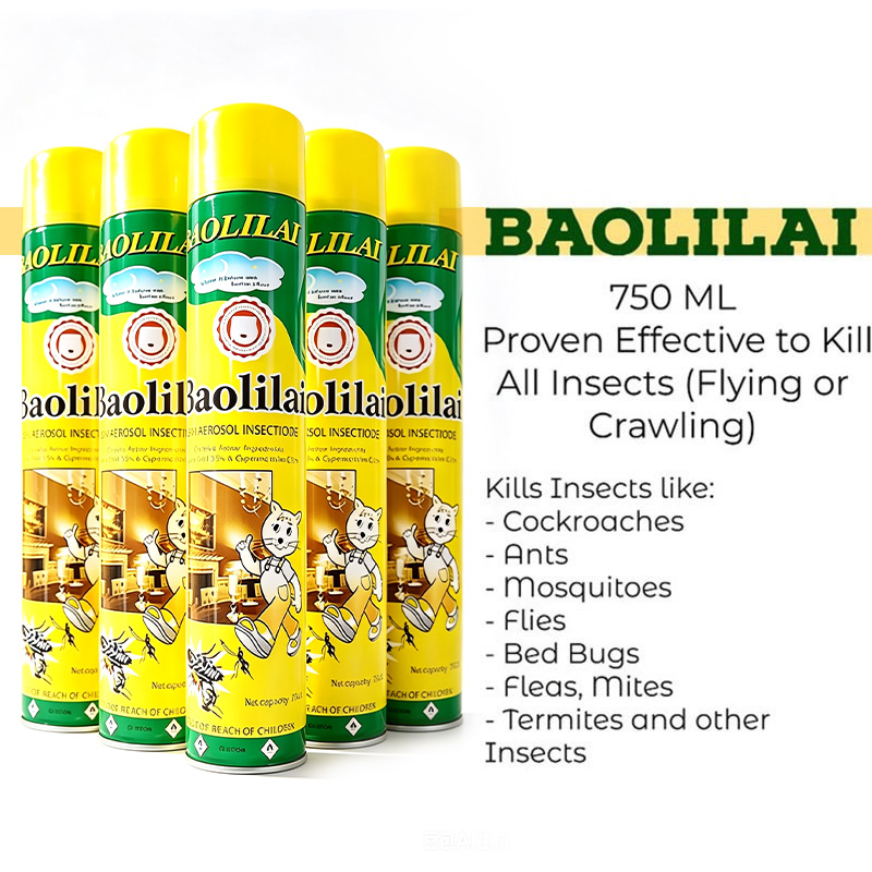 Baolilai Mosquito Killer 750ML Lemon Insecticide Aerosol Insect Spray - Image 2