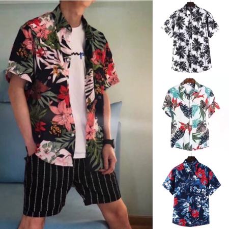 TFF Hawaiian Floral Polo Shirt - High Quality Unisex
