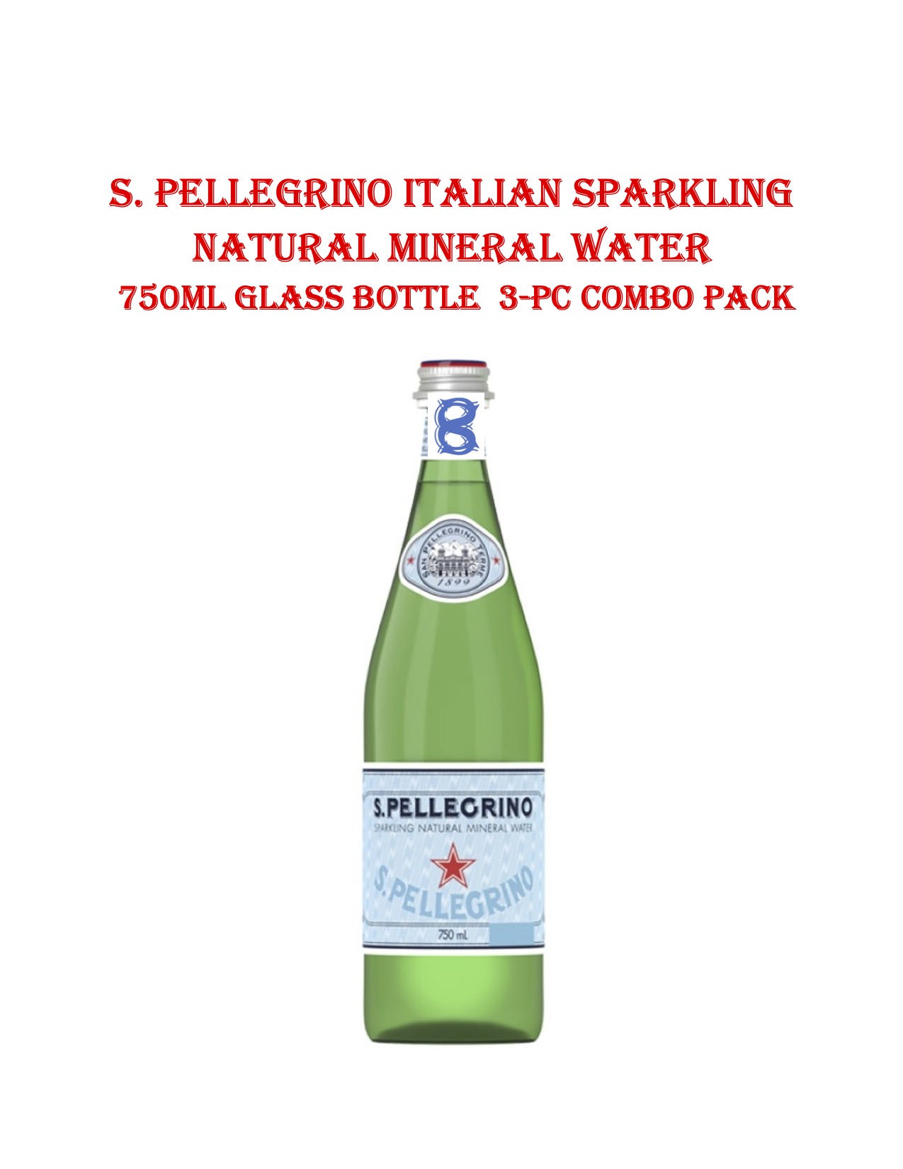 San Pellegrino Carbonated Natural Mineral Water - 750 ml