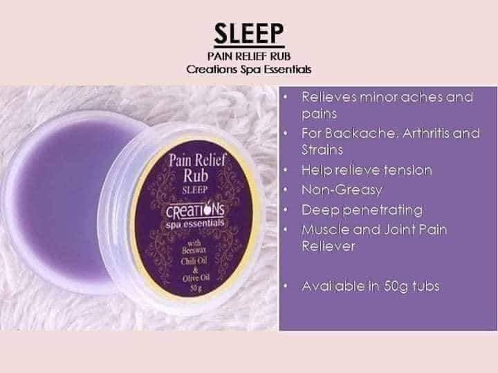Creations Spa Essentials Massage and Pain Relief Rub 50g Available