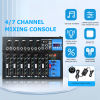 Bluetooth DJ Mixer with 4 Channels and Phantom Power Supply