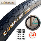 COMPASS Ultra-Light 700c Road Bicycle Tires - Anti-Slip