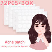 Salicylic Acne Pimple Patch - 72pcs, Waterproof, Invisible, Breathable