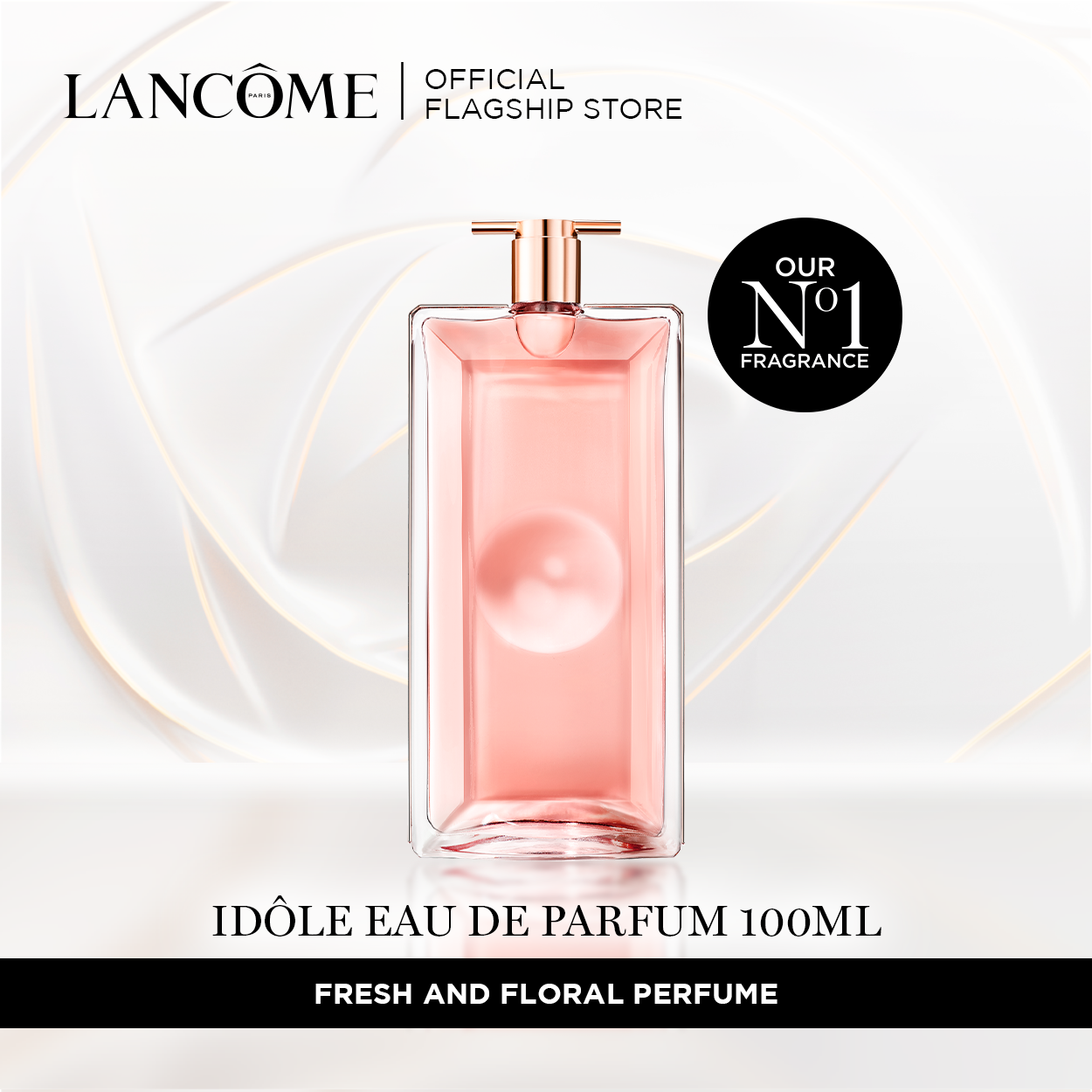 Lancôme Idôle Eau de Parfum - Clean, Fresh, and Floral Long Lasting Perfume Rose, Vanilla, Jasmine, White Musk Fragrance for Women - 100ml