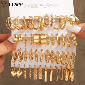 14K Gold Hoop Earrings with Pearl - Luxury Women's Jewelry