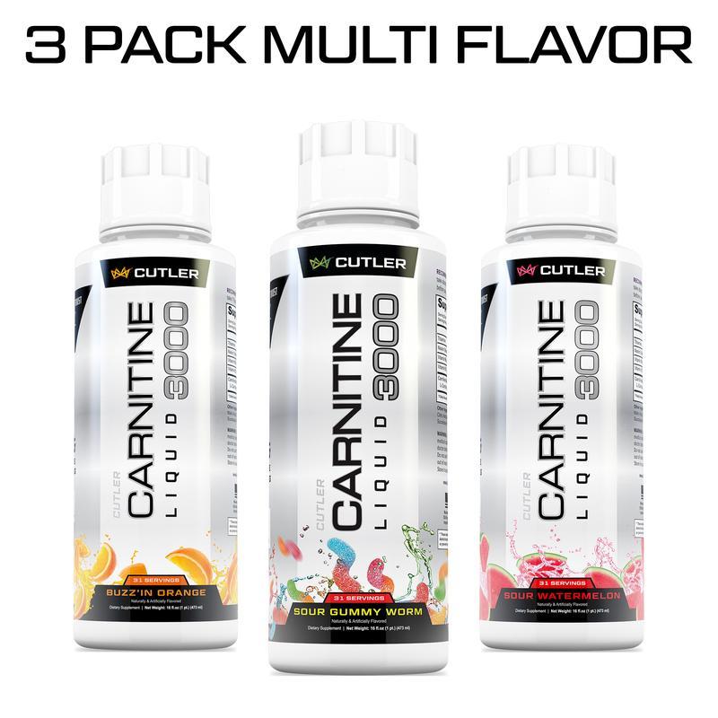 (thgryje162) 3 Pack Cutler Multi Flavor Carnitine Liquid 3000 Energy Sport Beverage Drink Variety Pack US Edition Presyo  2,619 Piso*Libreng Shipping