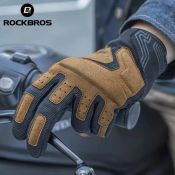 ROCKBROS Full Finger Cycling Gloves with Screen Touch, Shockproof