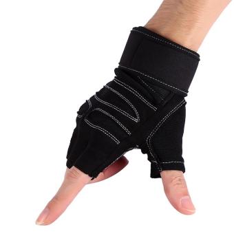 2 Pcs Weight Lifting Gym Training Fitness Gloves(Black/M) - Intl June 2018 - 4 2 Pcs Weight Lifting Gym Training Fitness Gloves(Black/M) - intl - 4