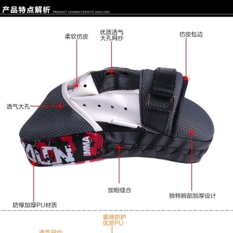 Hand Target MMA Boxing Mitt Training Punch Pad Mitt (Red White-26) June 2018 - 5 Hand Target MMA Boxing Mitt Training Punch Pad Mitt (Red White-26) - 5