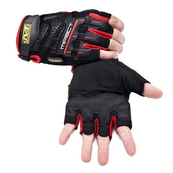 Mechanix Gym Tactical Fitness Gloves Army Military Sport Motorcycle Half Finger Fingerless Men Red June 2018 - 3 Mechanix Gym Tactical Fitness Gloves Army Military Sport Motorcycle Half Finger Fingerless Men Red - 3
