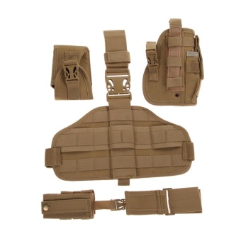 Molle Quick Detach Drop Leg Holster With MOLLE Pouch(Khaki) - Intl June 2018 - 4 Molle Quick Detach Drop Leg Holster with MOLLE Pouch(Khaki) - intl - 4
