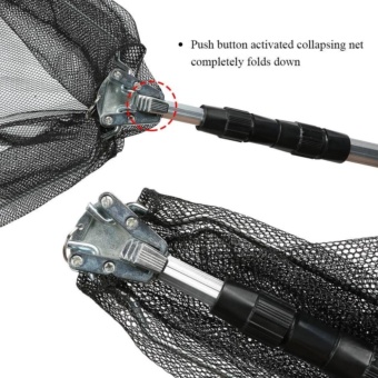 Nylon Folding Fishing Net Aluminum Alloy Handle With DelicatePatterns Rubber Handle Grip Hand Net - Intl June 2018 - 4 Nylon Folding Fishing Net Aluminum Alloy Handle With DelicatePatterns Rubber Handle Grip Hand Net - intl - 4