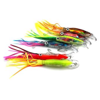 PAlight Squid Jig Fishing Lure 14cm 40g Octopus Skirt Bait 3D Eyes With Treble Hook Hard Bait For Sea Fishing - Intl June 2018 - 3 PAlight Squid Jig Fishing Lure 14cm 40g Octopus Skirt Bait 3D Eyes with Treble Hook Hard Bait for Sea Fishing - intl - 3