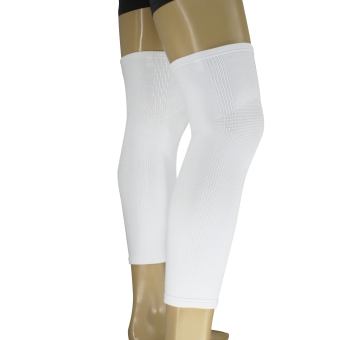PROCARE PROTECT #6044W Leg Sleeves 17-inch, Thigh Knee ShinSupport, Elastic 4-way Spandex Seamless PAIR (White) June 2018 - 2 PROCARE PROTECT #6044W Leg Sleeves 17-inch, Thigh Knee ShinSupport, Elastic 4-way Spandex Seamless PAIR (White) - 2