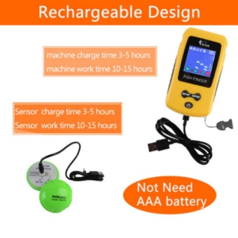 Super Wireless Fish Finder Fishing Depth Sonar Sensor Alarm RadarRechargeable - Intl July 2018 - 5 Super Wireless Fish Finder Fishing Depth Sonar Sensor Alarm RadarRechargeable - intl - 5