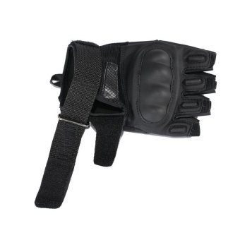 Tactical Motorcycle Gloves For Men Military Outdoor Airsoft Paintball Army Leather Mittens Fingerless Gloves Black (Intl) April 2018 - 4 Tactical Motorcycle Gloves For Men Military Outdoor Airsoft Paintball Army Leather Mittens Fingerless Gloves Black (Intl) - 4