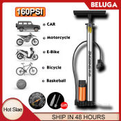 BELUGA High Pressure Bike Pump with Gauge and Smart Valve