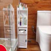 Wooden Bathroom Storage Cabinet - Moisture-Proof Organizer