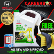 Honda Synthetic Engine Oil Kit: 4L, Filter, Washer